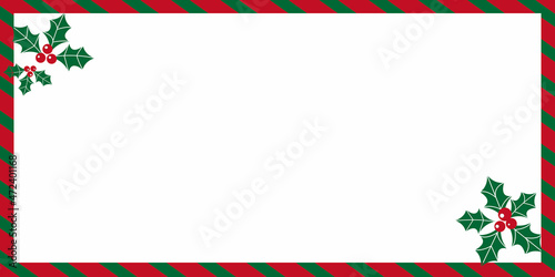 Christmas and winter holiday background. Christmas decoration frame illustration for background, banner, template design. Vector illustration.
