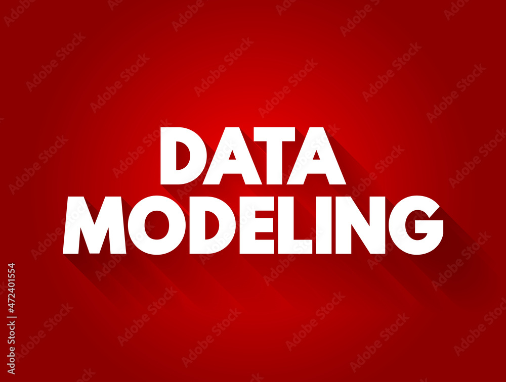 Data modeling text quote, concept background Data modeling text quote, concept background