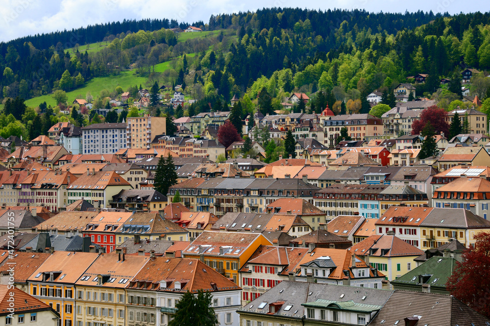 La Chaux-de-Fonds city, UNESCO World Heritage, the most important centre of the watch making industry in the area known as Watch Valley, famous also for its urban concept, Neuchâtel, Switzerland