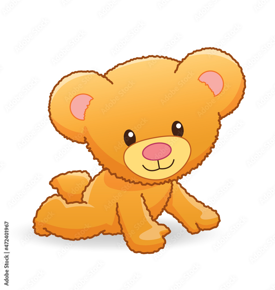 cute cuddly cartoon baby teddy bear crawling cute cuddly cartoon baby teddy bear crawling