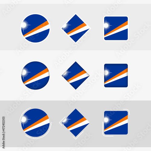 Marshall Islands flag icons set, vector flag of Marshall Islands. Free Download Marshall Islands flag icons set, vector flag of Marshall Islands. - GFXLoad