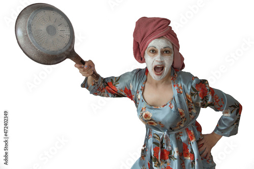 Wicked wife with a pan.