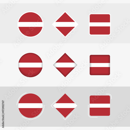 Free Download Latvia flag icons set, vector flag of Latvia. - GFXLoad
