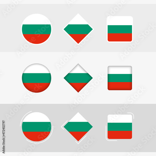 Free Download Bulgaria flag icons set, vector flag of Bulgaria. - GFXLoad