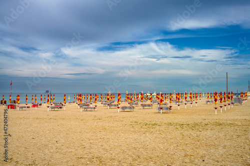 Fototapeta Naklejka Na Ścianę i Meble -  Beach of Civitanova Marche at springtime