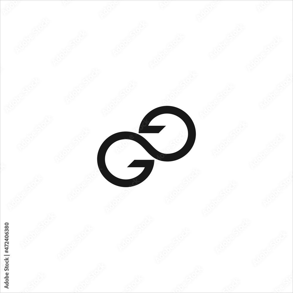 initials g g logo vector template infinite