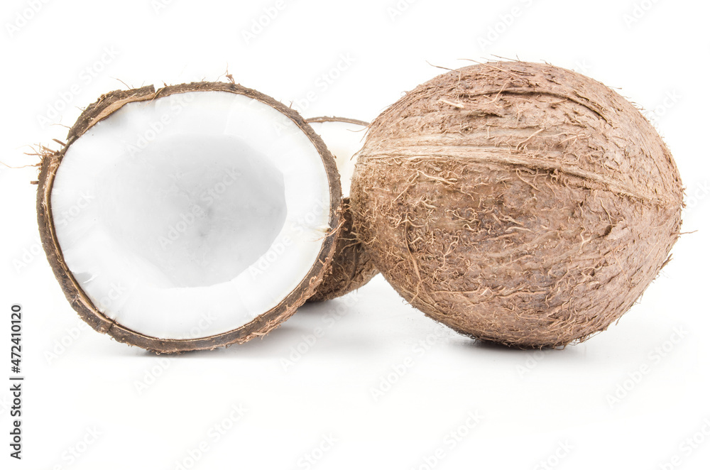 Coconut isolated on white