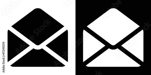 Mail Icon in Solid Style for any Purposes. Perfect for Website, Mobile App, Presentation