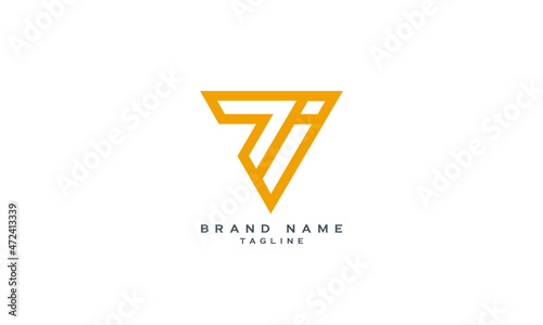 TI, IT, Abstract initial monogram letter alphabet logo design