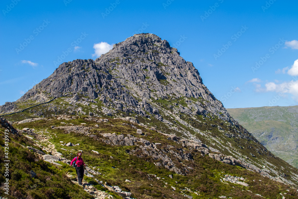 Climbing Tryffan via the South Ridge in the Ogwen Vally in Snowdonia