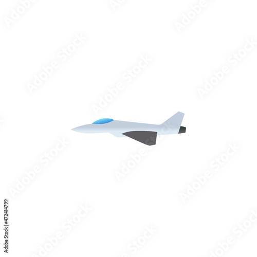 aircraft, Aeroplane icon, airplane fighter, military plane symbol in gradient color, isolated on white background