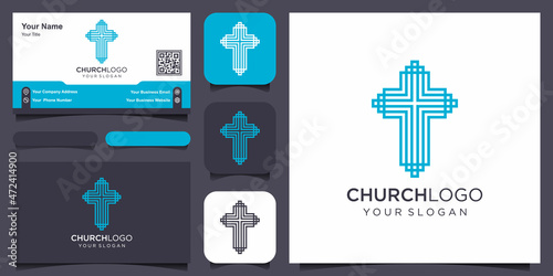 Holy cross logo. Holy cross icon.