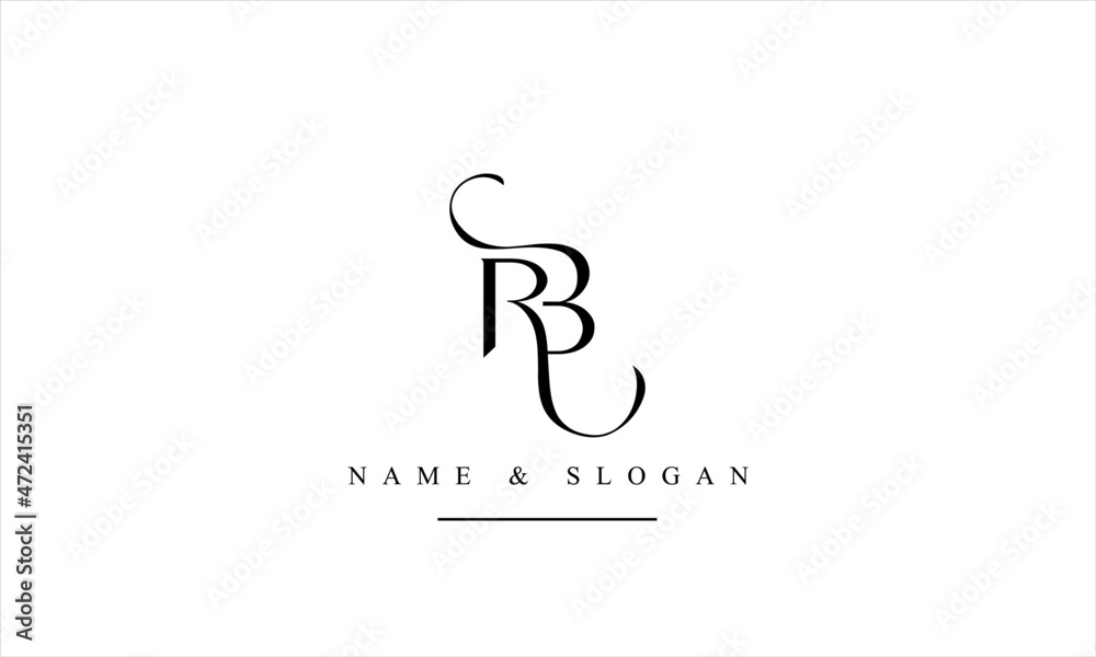 Vetor de RB, BR, R, B abstract letters logo monogram do Stock | Adobe Stock