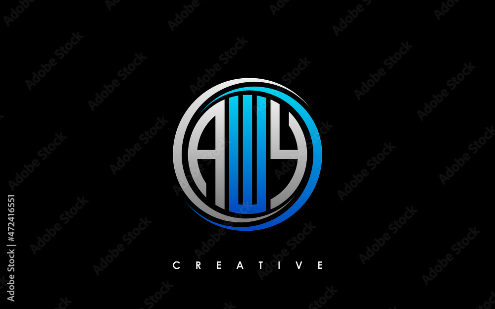 AWY Letter Initial Logo Design Template Vector Illustration AWY Letter Initial Logo Design Template Vector Illustration