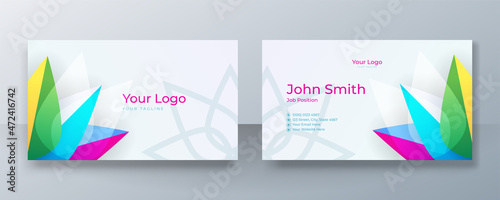 Modern clean colorful business card design. Creative and clean business corporate card template.