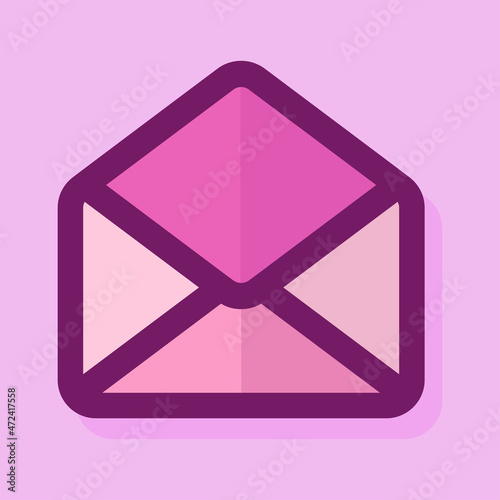 Mail Icon in Filled Line Style for any Purposes. Perfect for Website, Mobile App, Presentation