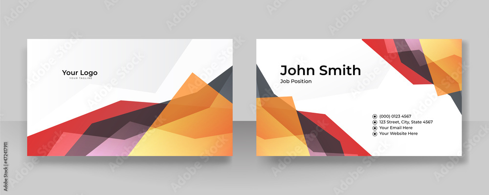 Modern elegant business card design. Creative and clean business card template.