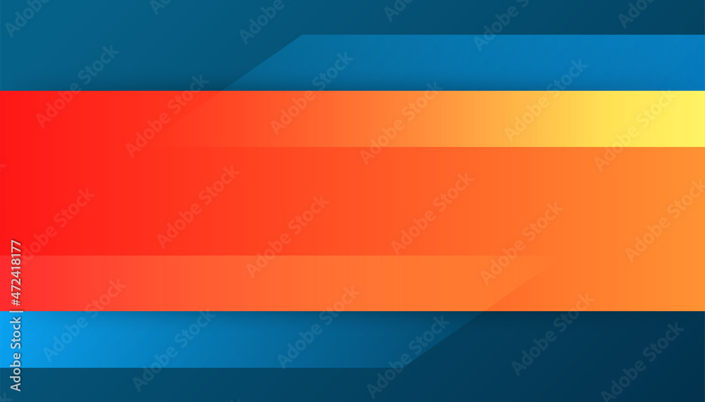 Naklejka premium Abstract dynamic blue and orange background