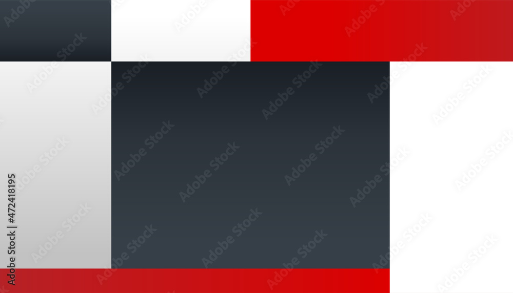 White, red and black abstract background