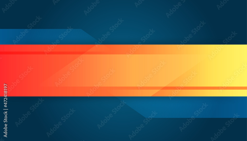 Abstract dynamic blue and orange background