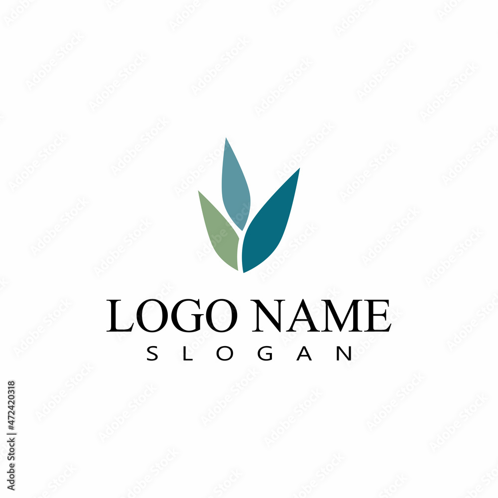 Leaf icon Vector Illustration design Logo template Leaf icon Vector Illustration design Logo template