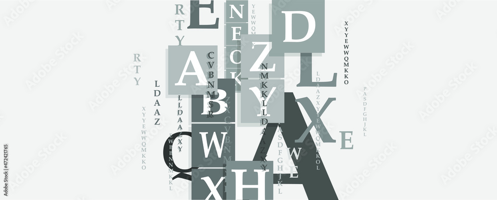 Obraz premium abstract background with alphabet 