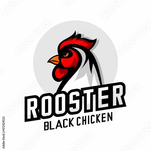 rooster logo vector on white background
