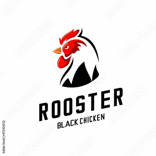 rooster logo vector on white background