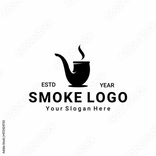 smoking logo vector, gentleman logo, cafe logo