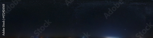 Canvas night panorama of firmament with stars and milky way