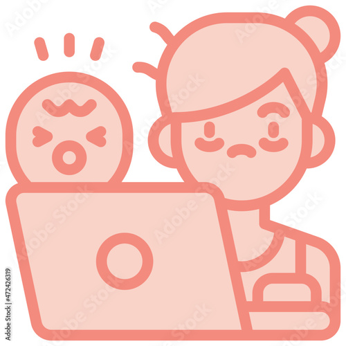 tired two tone icon