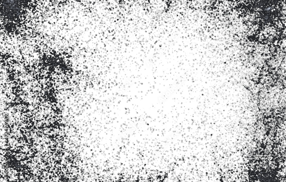 Dust and Scratched Textured Backgrounds.Grunge white and black wall background.Dark Messy Dust Overlay Distress Background. Easy To Create Abstract Dotted, Scratched.