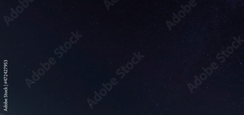 Panorama blue night sky milky way and star on dark background. © Mohwet