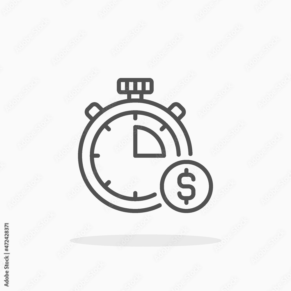 Fast Money icon. Editable Stroke and pixel perfect. Outline style. Vector illustration. Enjoy this icon for your project. Fast Money icon. Editable Stroke and pixel perfect. Outline style. Vector illustration. Enjoy this icon for your project.