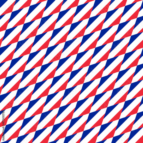seamless rhombus pattern of france flag. vector illustration. print, book cover, wrapping paper, decoration, banner and etc