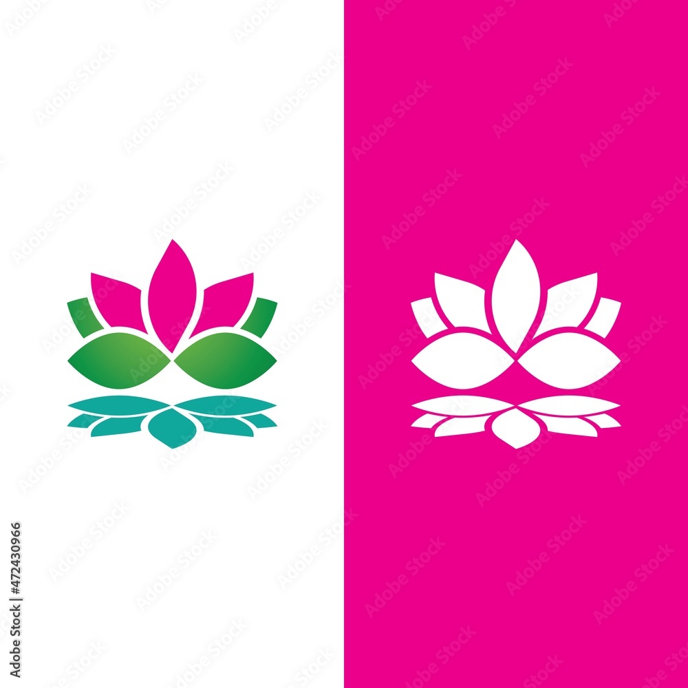 Fototapeta premium Beauty Vector lotus flowers design