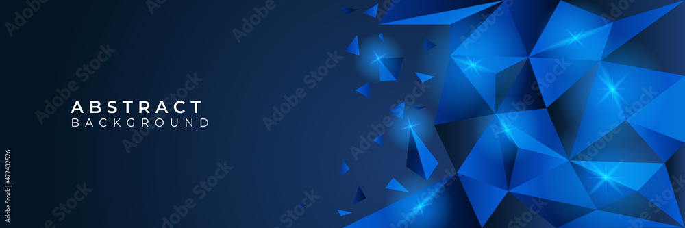 Obraz premium Modern abstract dark navy blue banner background. Vector abstract graphic design banner pattern background template illustration.