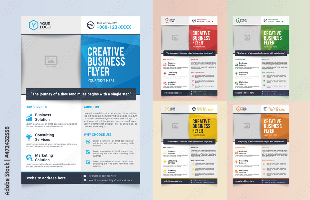 Modern Creative flyer template company business poster vector design Modern Creative flyer template company business poster vector design