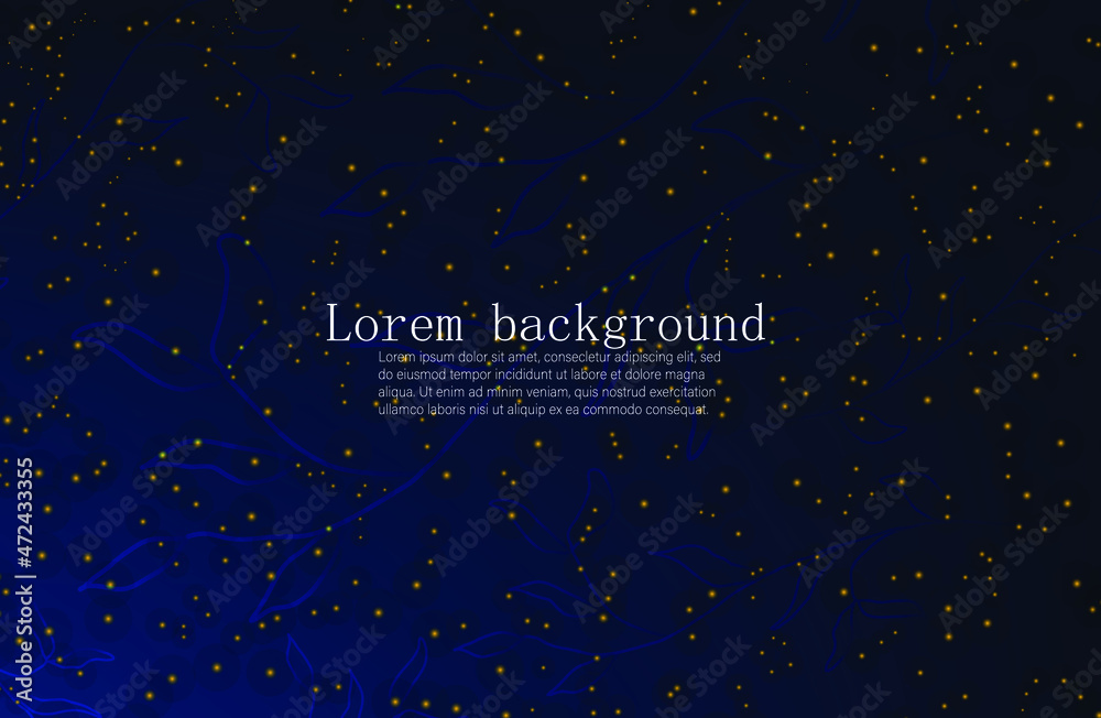luxury blue fabric. branch on a blue background from fabric. modern background with radiance. Product presentation. vector illustration luxury blue fabric. branch on a blue background from fabric. modern background with radiance. Product presentation. vector illustration