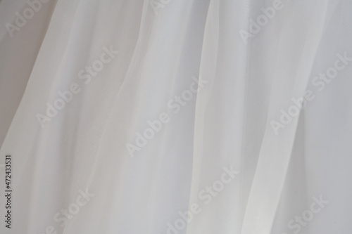 sheer white draped fabric background