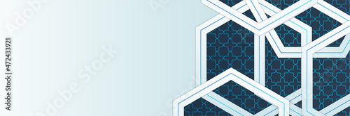 Islamic Background design for Ramadan Kareem. Arabic pattern background. Islamic ornament vector. Decorative background with ornamental elements in oriental style. Vector illustration
