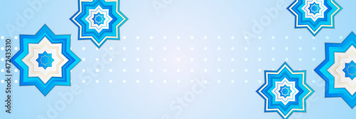 Islamic banner background design for Ramadan Kareem
