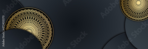 Islamic banner background design for Ramadan Kareem