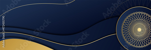 Islamic banner background design for Ramadan Kareem