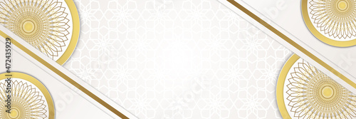 Islamic banner background design for Ramadan Kareem