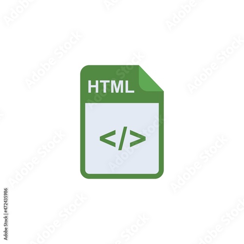 File types icon HTML , vector art and illustration