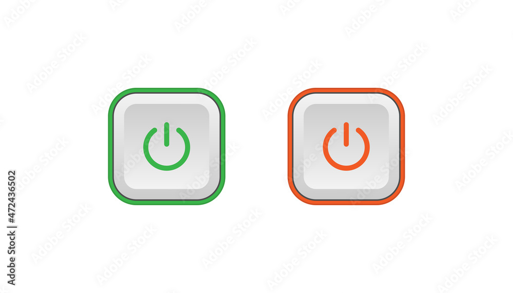 Power on off icon sign button vector Power on off icon sign button vector