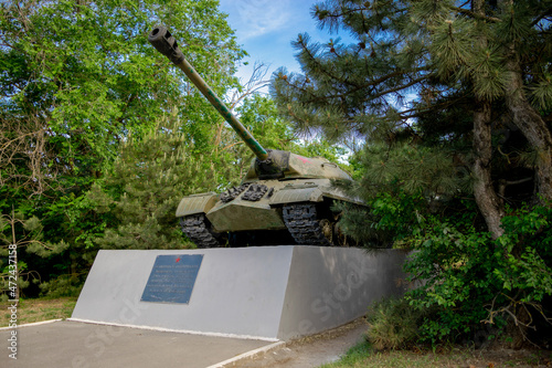 Tank IS-3 at the stand in the city of Taganrog.