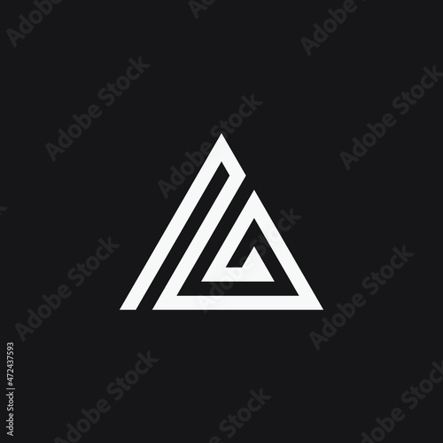 Triangle monogram logo design