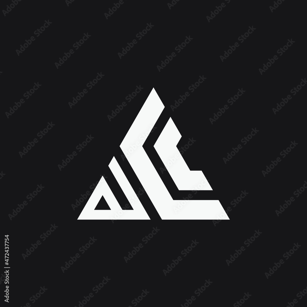 Triangle monogram logo design Triangle monogram logo design